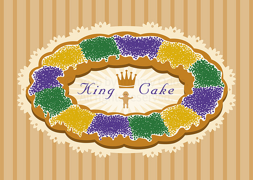 King Cake Art King Cake Art Print  7x5