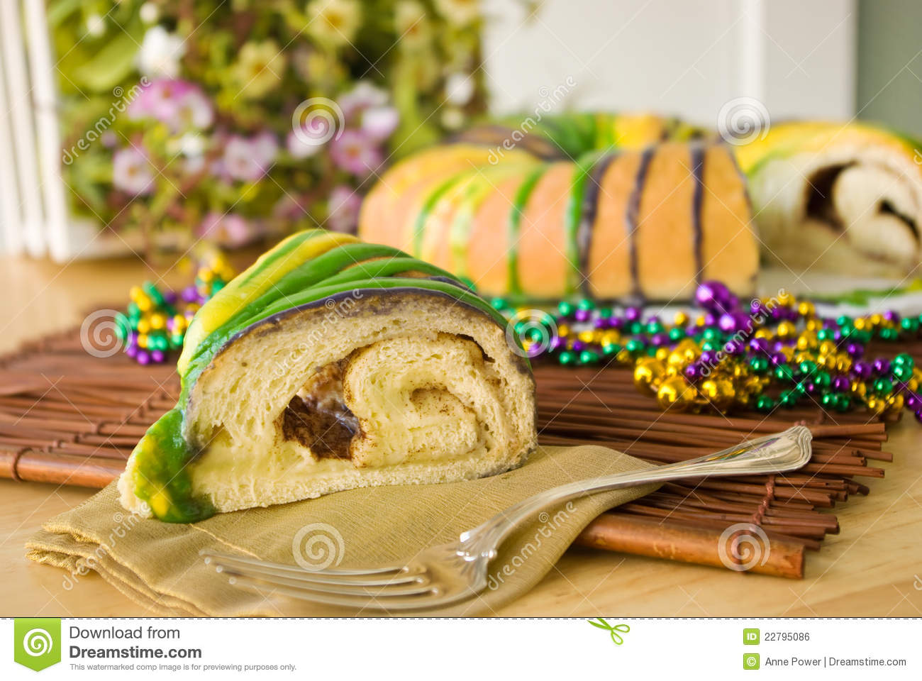 Of Traditional New Orleans Style King Cake To Celebrate Mardi Gras