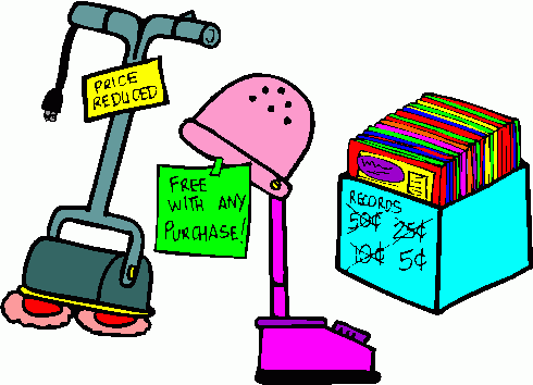 Pix For   Yard Sale Items Clipart