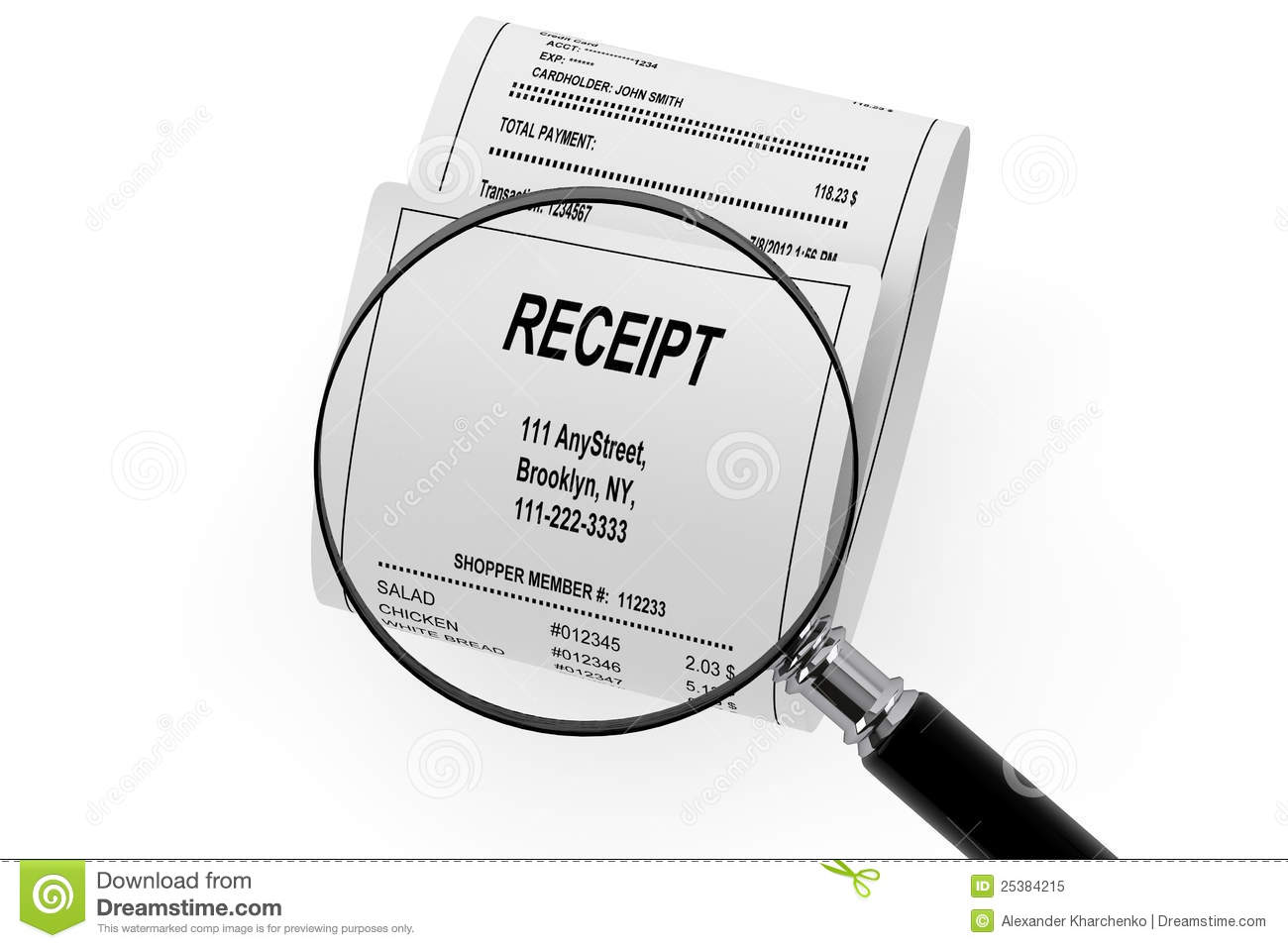 Receipt Clipart Magnifying Glass   Receipt On