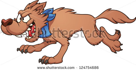 Running Wolf  Vector Clip Art Illustration With Simple Gradients  All