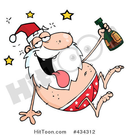 Santa Clipart  434312  Drunk Santa   2 By Hit Toon