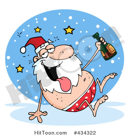 Santa Clipart  434322  Drunk Santa   3 By Hit Toon