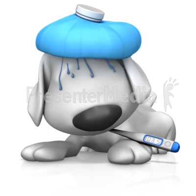 Sick As A Dog   Medical And Health   Great Clipart For Presentations