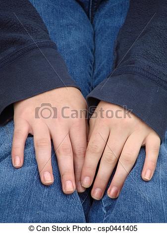 Stock Images Of Hands   Two Hands On Lap Of Girl Csp0441405   Search