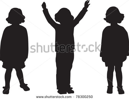 Stock Images Similar To Id 98393087   Cartoon Silhouettes Children