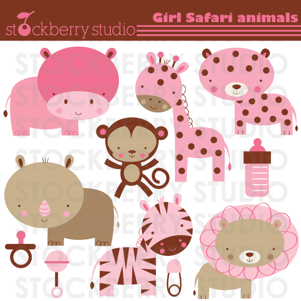 Stockberry Studio  Baby Safari Animals