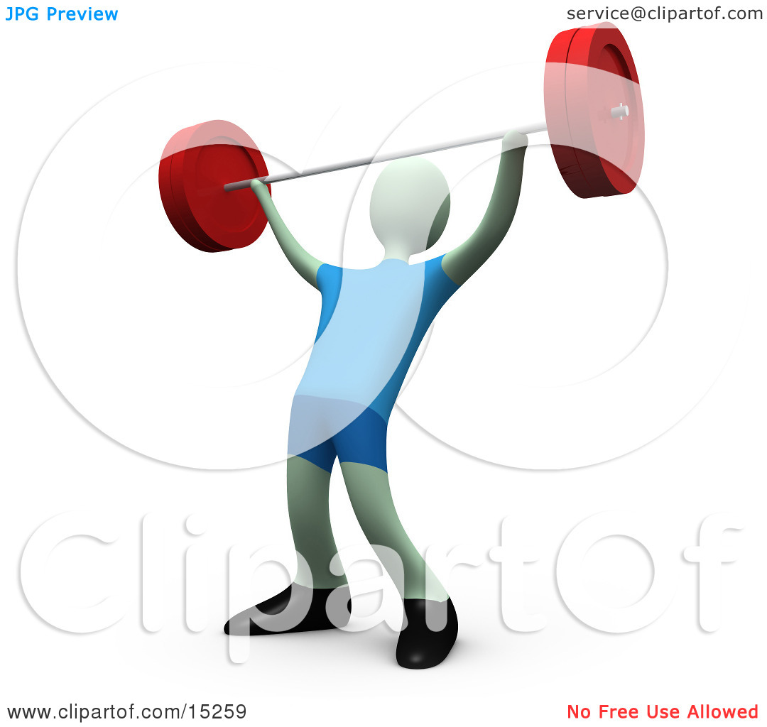 Strong Person Barbell Clipart