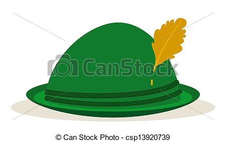 Vector   Green Oktoberfest Hat   Stock Illustration Royalty Free