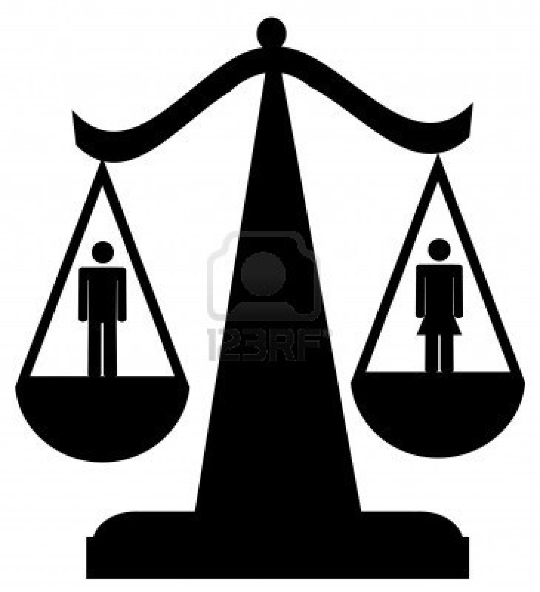 2946190 Balanzas De La Justicia Con El Hombre Y La Mujer  La Igualdad
