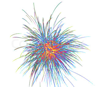 Abstract Firework On White Background