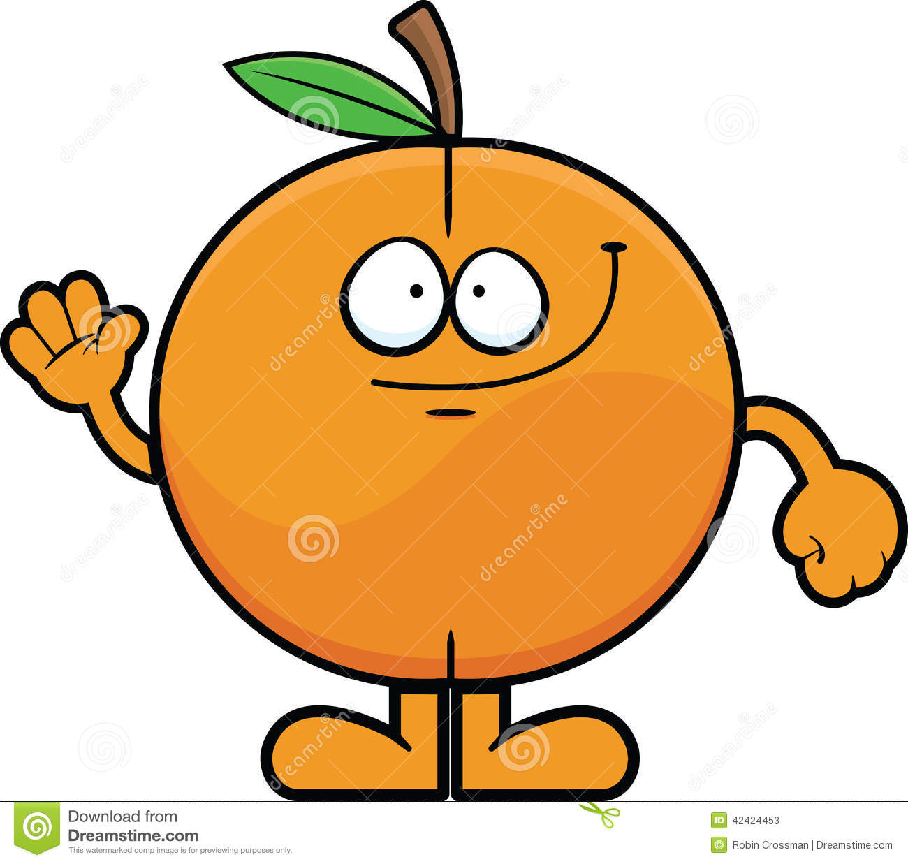 Cartoon Peach Waving Stock Vector   Image  42424453