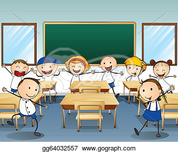 Dancing Inside The Classroom   Clipart Illustrations Gg64032557
