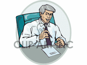 Desk Chair Promotion Job Check Boss Gif Clip Art People Occupations