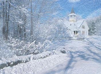 Free Winter Church Clipart