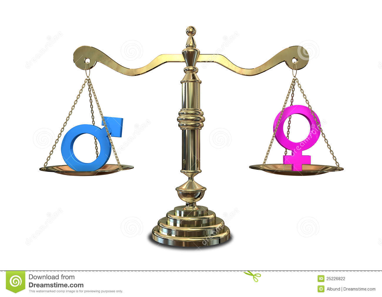 Gender Equality Balancing Scale Stock Photography   Image  25226822