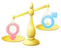 Gender Equality Scales Concept Royalty Free Stock Image