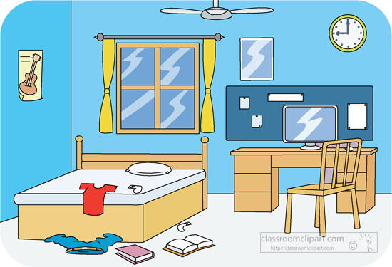 Home   Boys Bedroom With Desk   Classroom Clipart
