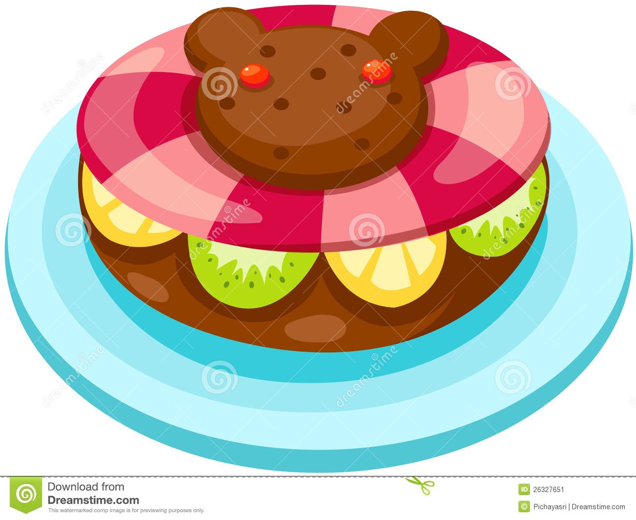 Illustration Of Isolated Cute Donut On White