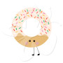 Kawaii Cute Donut Food Clipart   Creative Clipart Collection