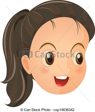 Little Girl   Illustration Of A Face Of A    Csp14636342   Search Clip