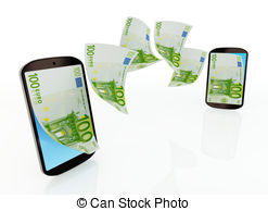 Mobile Money Transfer Clipart