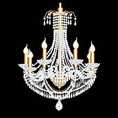 Of A Crystal Chandelier Antique With Pendants