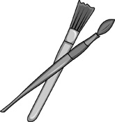 Paintbrush Clipart Black And White   Clipart Panda   Free Clipart    