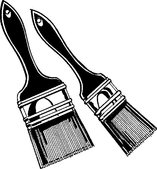 Paintbrush Clipart Black And White   Clipart Panda   Free Clipart    