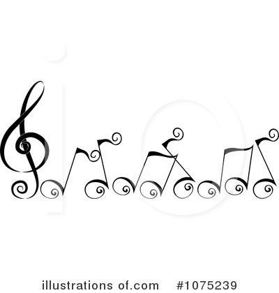 Royalty Free  Rf  Music Notes Clipart Illustration  1075239 By Bnp