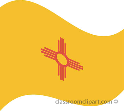 State Flags   New Mexico Flag Waving   Classroom Clipart