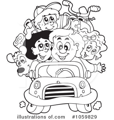 Summer Vacation Clipart Black And White Family Vacation Clipart