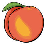 Vector Cartoon Peach Peach Label Peach Vector Sign Peach Check