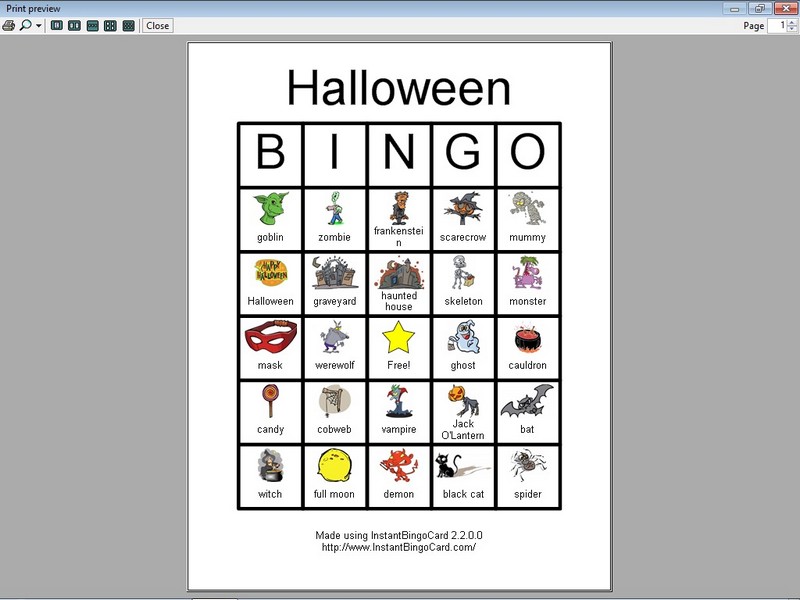 View Document   Halloween Bingo Cards  Clip Art Edition