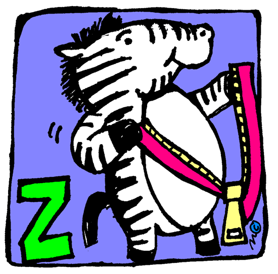 With Zebra  In Color    Clip Art Gallery