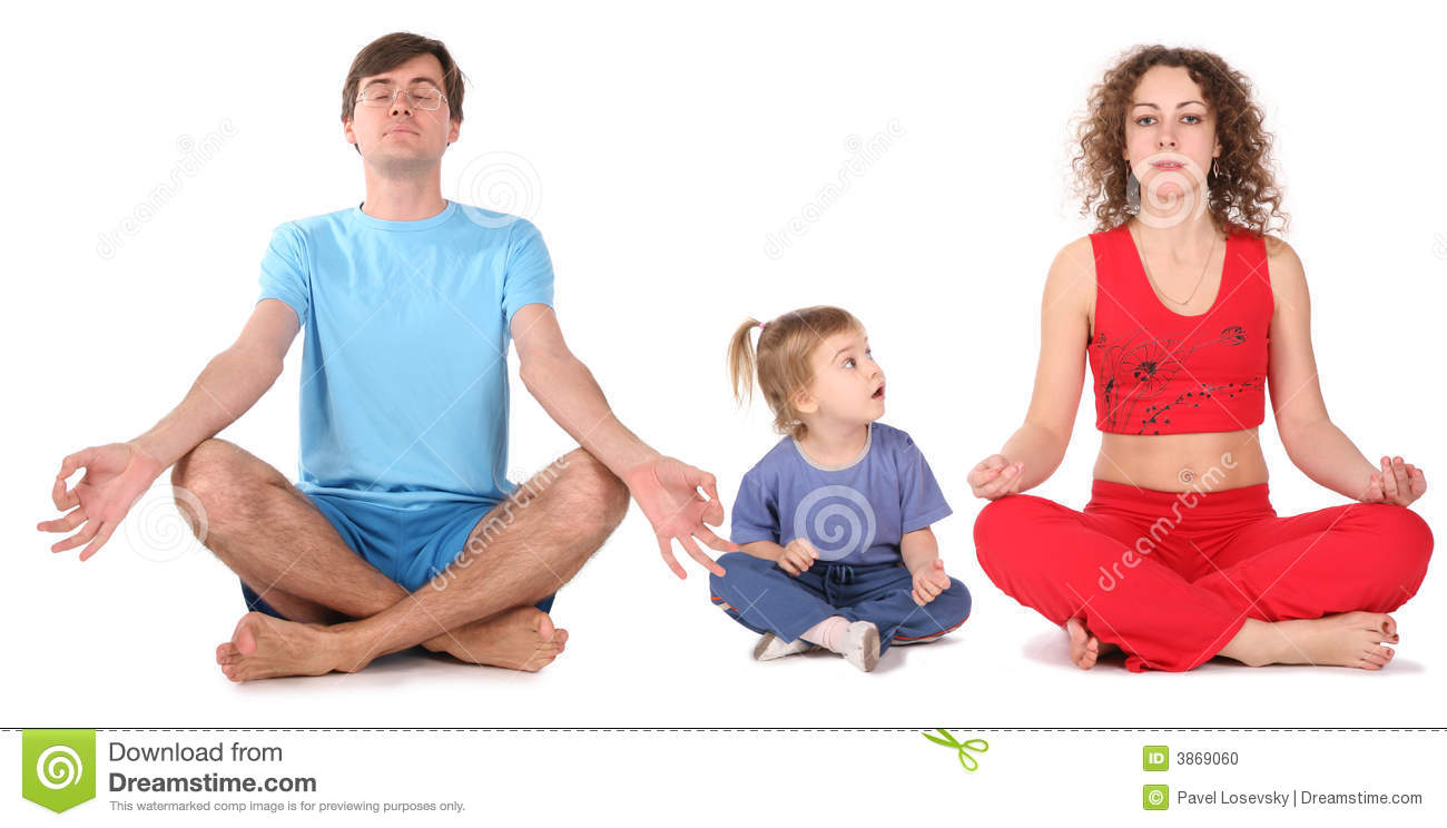 Yoga Family Stock Photo   Image  3869060