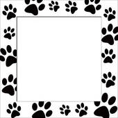 Animal Paws Border   Clipart Graphic