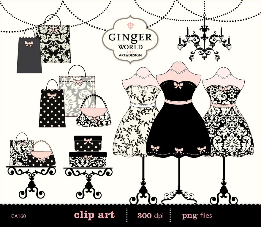 Chic Fashion Boutique Dressing Room Shopping Clip By Gingerworld