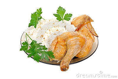 Chicken And Rice Clipart Stock Photography  Fried Chicken
