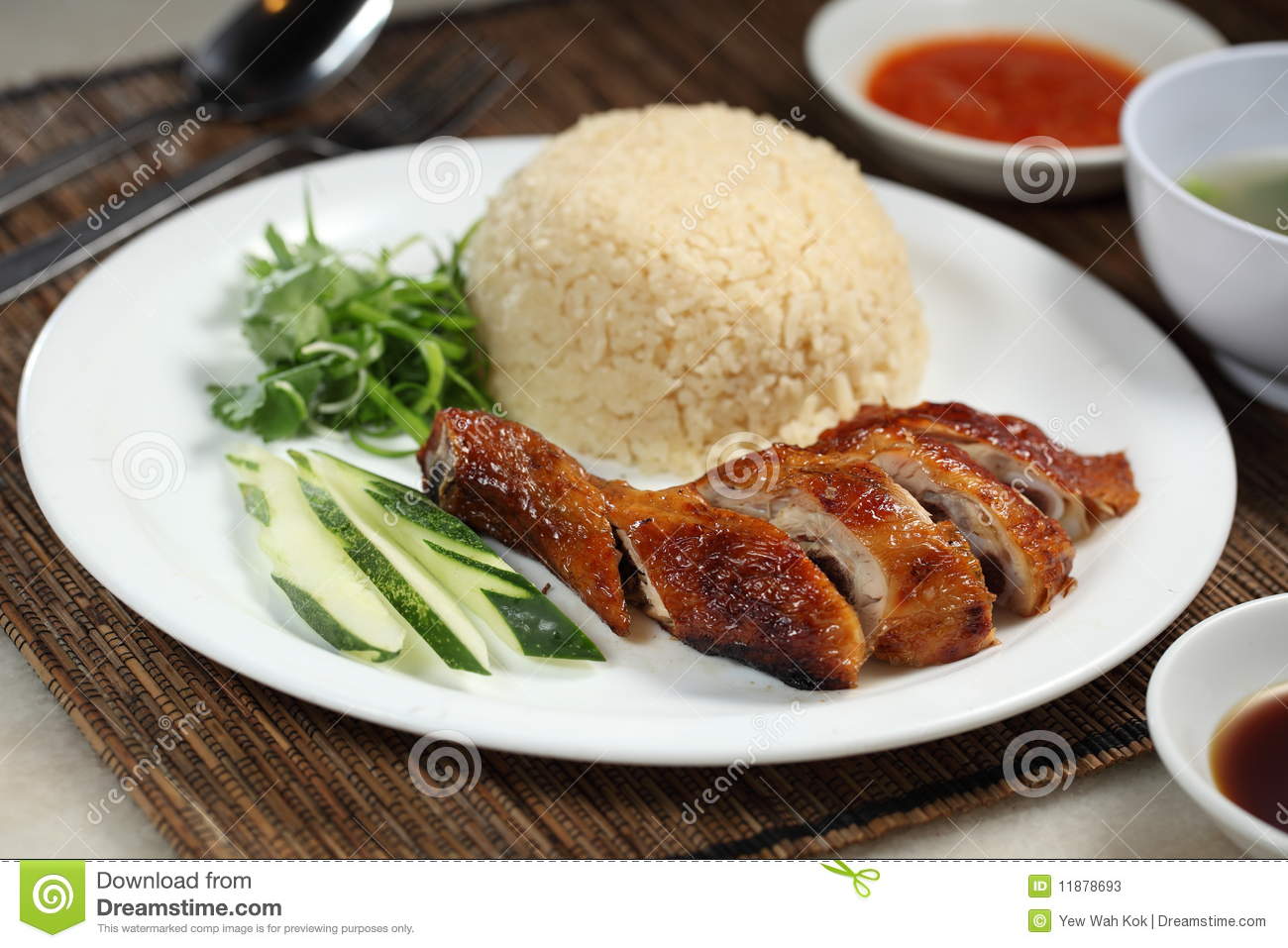Chinese Roast Chicken Rice With Butter Rice