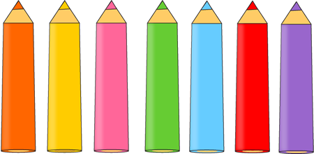 Colored Pencils Clip Art Image   Row Of Colored Pencils  This Image
