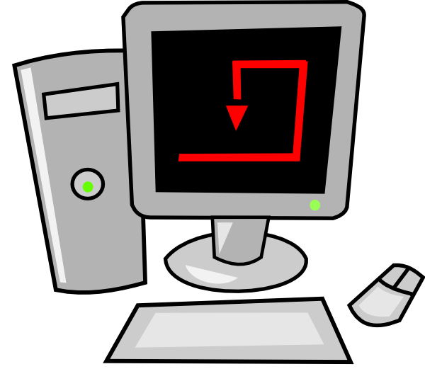 Computer Cartoon Desktop Clip Art At Clker Com   Vector Clip Art