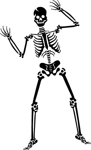 Halloween Spooky Skeleton Clip Art Graphic