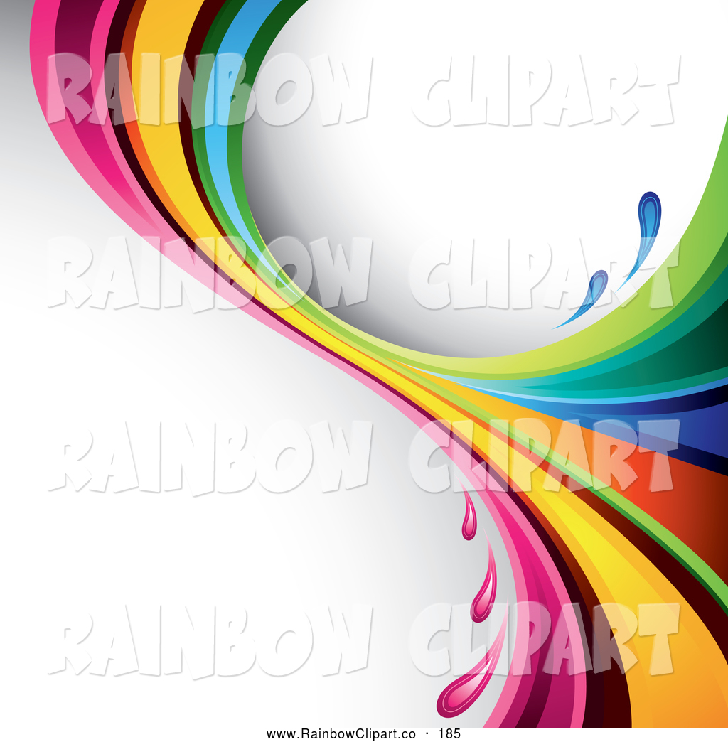Larger Preview  Vector Clip Art Of A Pretty Rainbow Splash Over A