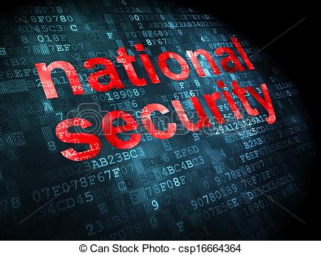 Pixelated Words National Security On Digital Background 3d Render