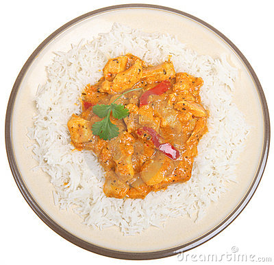 Thai Red Chicken Curry   Rice Stock Photos   Image  15508383