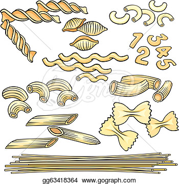 Vermicelli Spaghetti Pasta Icons Set  Vector Clipart Gg63418364