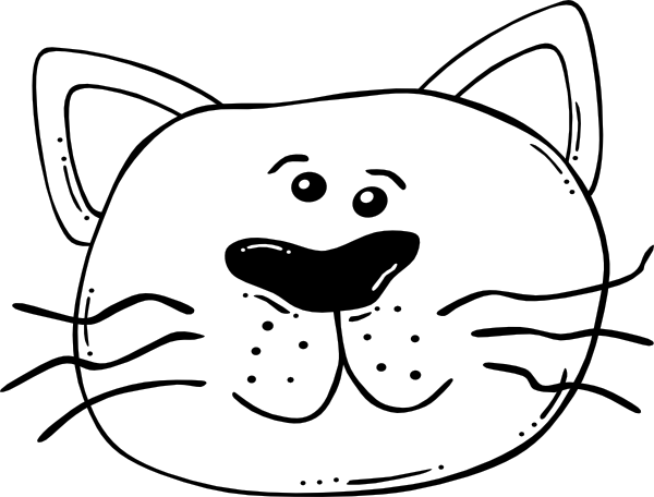 White Cat Face Clip Art At Clker Com   Vector Clip Art Online Royalty
