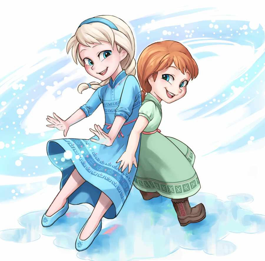 Young Elsa And Anna   Frozen Fan Art  37451726    Fanpop