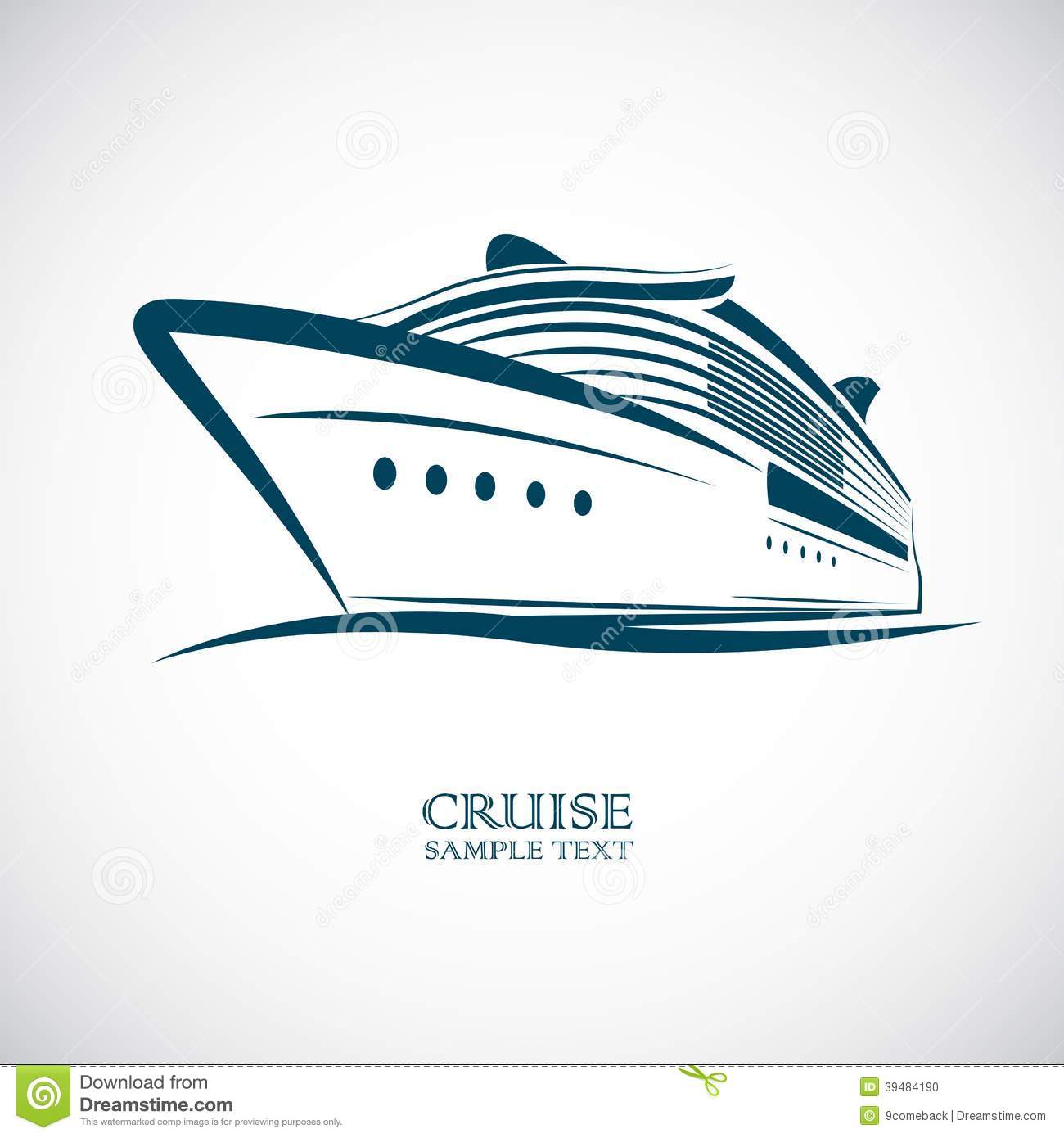 Carnival Cruise Ship Clipart Cruise Ship Outline Stock Photo Clipart    